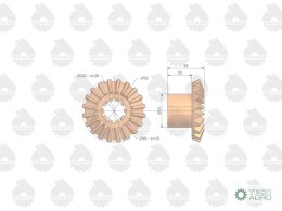 Koronka mechanizmu różnicowego koło koronowe C-330 ORYGINAŁ URSUS