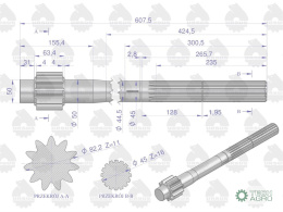 Półoś 11 zębów C-360 ORYGINAŁ URSUS