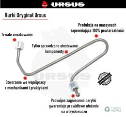 Przewód wtrysku I cylindra C-330 ORYGINAŁ URSUS