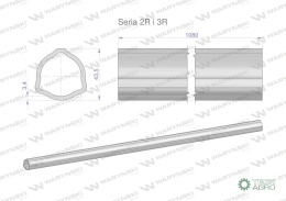 Rura zewnętrzna Seria 2R i 3R do wału 1210 przegubowo-teleskopowego 43.5x3.4 mm 1085 mm WARYŃSKI