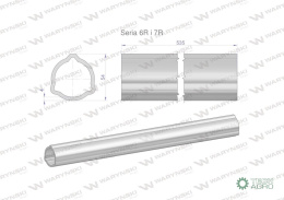 Rura zewnętrzna Seria 6R i 7R do wału 660 przegubowo-teleskopowego 54x4 mm 535 mm WARYŃSKI
