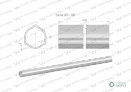 Rura zewnętrzna Seria 8R i 9R do wału 1210 przegubowo-teleskopowego 63x4 mm 1085 mm WARYŃSKI