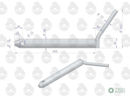 Sworzeń ramy zaczepu dolnego C-330 C-360 ORYGINAŁ URSUS