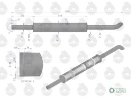 Tłumik okrągły długi 5.4kg 1280mm C-360 ORYGINAŁ URSUS