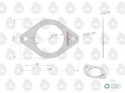 Uszczelka kolektora ssącego krążelit 0.8mm C-330 ( sprzedawane po 10 ) ORYGINAŁ URSUS