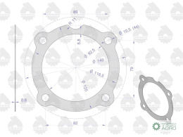 Uszczelka pompy wtryskowej krążelit 0.8mm C-330 ( sprzedawane po 10 ) ORYGINAŁ URSUS