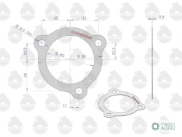 Uszczelka termostatu krążelit 0.8mm C-330 ( sprzedawane po 10 ) ORYGINAŁ URSUS