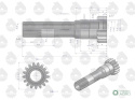 Wałek sprzęgła II stopień Z-17 MF3 RM-1868531M1. 1868528M91 ORYGINAŁ URSUS