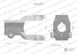 Widłak na wpust 10 śr.otw.30mm - 27X74.6 Seria 3R Waryński