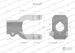 Widłak na wpust 10 śr.otw.35mm - 27X82 Seria 4R Waryński