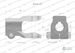 Widłak na wpust 8 śr.otw.25mm - 22X54 Seria 1R Waryński