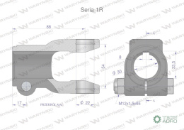 Widłak na wpust 8 śr.otw.30mm - 22X54 Seria 1R Waryński