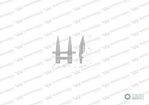 Bagnet palec podwójny hartowany zastosowanie New Holland 379720 Waryński Bagnet palec podwójny hartowany zastosowanie New Holland 379720 Waryński