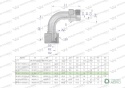 Kolanko hydrauliczne metryczne łukowe AB M18x1.5 12L (XEVW) Waryński ( sprzedawane po 10 )