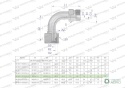 Kolanko hydrauliczne metryczne redukcyjne łukowe AB (XEVW) A-M22x1.5 15L / B-M18x1.5 12L Waryński ( sprzedawane po 10 )