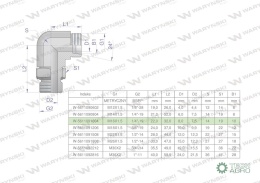 Kolanko hydrauliczne nastawne BB M16x1.5 10L x 1/4