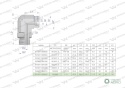 Kolanko hydrauliczne nastawne BB M36x2 28L x 1"BSP z regulacją Waryński