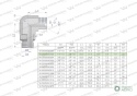 Kolanko hydrauliczne nastawne calowe BB 1/4" x 3/8" BSP z regulacją Waryński
