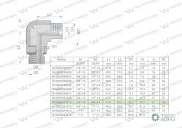 Kolanko hydrauliczne nastawne calowe BB 3/4
