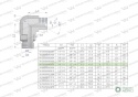 Kolanko hydrauliczne nastawne calowe BB 3/8" x 1/2" BSP z regulacją Waryński