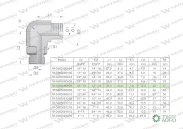 Kolanko hydrauliczne nastawne calowe BB 3/8