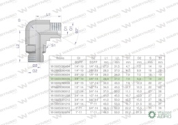 Kolanko hydrauliczne nastawne calowe BB 3/8