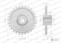 Koło łańcuchowe stalowe hartowane Z-28 3/4" fi-30 Rozrzutnik 2213050060 WARYŃSKI
