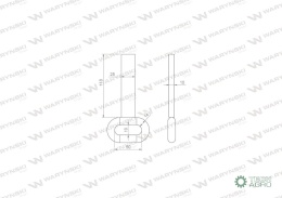 Łańcuch 35-l. 25x118x10 wsuwany klasa 5 Rozrzutnik Tytan Waryński