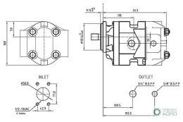 Pompa hydrauliczna N-091C P2CPJ190706C189 JCB 4CX-P8, JCB 4CX, JCB 444, JCB PS35 Waryński