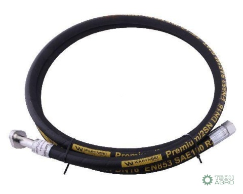Przewód hydrauliczny 250 bar DN16-2SN prosta kryza L-3100 (5050900170/ 5050900040) do Bizon 25.0MPa Waryński Przewód hydrauliczny 250 bar DN16-2SN prosta kryza L-3100 (5050900170/ 5050900040) do Bizon 25.0MPa Waryński