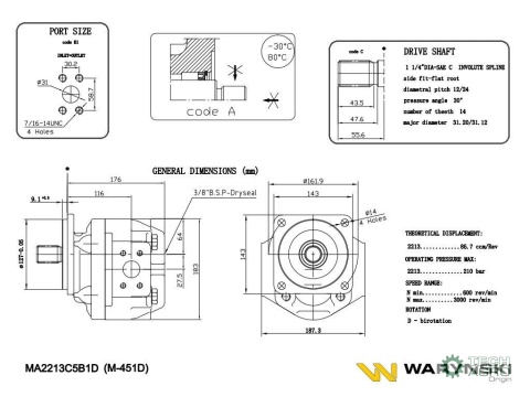 Silnik hydrauliczny MA2213C5B1D M5A567ADNQ206, B1322140031, JCB 800 Waryński Silnik hydrauliczny MA2213C5B1D M5A567ADNQ206, B1322140031, JCB 800 Waryński