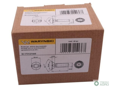 Śruba kpl. płużna dwunoskowa M10x30 mm kl.10.9 zastosowanie Gruber Waryński ( sprzedawane po 25 ) Śruba kpl. płużna dwunoskowa M10x30 mm kl.10.9 zastosowanie Gruber Waryński ( sprzedawane po 25 )