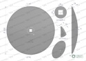 Talerz gładki fi 560 otwór 30x30 stal borowa WARYŃSKI R 1202030120