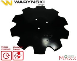 Talerz uzębiony Z-10 fi 460 mocowanie3/97mm zastosowanie Horsch stal borowa 6mm WARYŃSKI MAXX 23246106 W-5197460/3/097