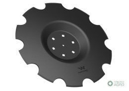 Talerz uzębiony Z-10 fi 510 mocowanie 6/120 grubość 3.5 mm przetłoczony stal borowa WARYŃSKI R