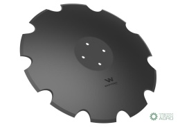 Talerz uzębiony Z-10 fi 560 mocowanie 4/98 grubość 4.5 stal borowa WARYŃSKI R
