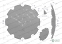 Talerz uzębiony Z-10 fi 560 mocowanie 4/98 grubość 4.5 stal borowa WARYŃSKI R