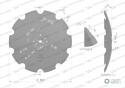 Talerz uzębiony Z-10 fi 560 mocowanie4/115 grubość 4.5 mm zastosowanie Mandam Waryński
