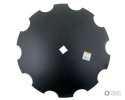 Talerz uzębiony Z-10 fi 660 otwór 40x40stal borowa 8mm Waryński