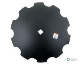 Talerz uzębiony Z-10 fi 660 otwór 40x40stal borowa 8mm Waryński