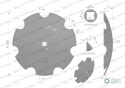 Talerz uzębiony Z-7 fi 510 otwór 30x30 stal borowa WARYŃSKI R 1242050040 1279201020