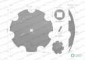 Talerz uzębiony Z-7 fi 510 otwór 30x30 stal borowa Waryński 1242050040 1279201020