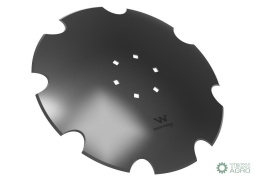 Talerz uzębiony Z-8 fi 510 mocowanie 6/120 grubość 4mm stal borowa WARYŃSKI R