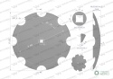 Talerz uzębiony Z-8 fi 560 otwór 30x30stal borowa Waryński 1279601010 1202030130