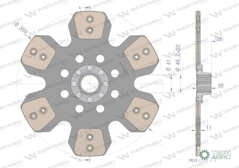 Tarcza sprzęgła Ceramiczna FENDT Waryński Tarcza sprzęgła Ceramiczna FENDT Waryński