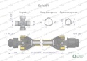 Wał przegubowo-teleskopowy 810-1300mm830Nm sprzęgło jednokierunkowe Z21 - 1 3/8 z drugiej strony sprzęgło zapadkowe CE 2020 seri