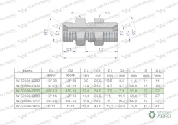 Złączka hydrauliczna calowa grodziowa BB 3/8