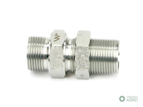 Złączka hydrauliczna calowa grodziowa BB 3/8" BSP z przeciwnakrętką (XSV) Waryński ( sprzedawane po 2 ) Złączka hydrauliczna calowa grodziowa BB 3/8" BSP z przeciwnakrętką (XSV) Waryński ( sprzedawane po 2 )