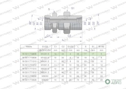 Złączka hydrauliczna metryczna grodziowa BB M12x1.5 06L z przeciwnakrętką (XSV) Waryński ( sprzedawane po 2 )