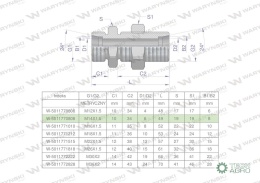 Złączka hydrauliczna metryczna grodziowa BB M14x1.5 08L z przeciwnakrętką (XSV) Waryński ( sprzedawane po 2 )